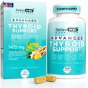 Fortgeschrittene Schilddrüsenunterstützung, 2 Monate Versorgung – unterstützt Energie, Fokus & Hormon Balance – mit Jod, Selen, Ashwagandha & L-Tyrosine (Vegetarisch, Non-GMO)
