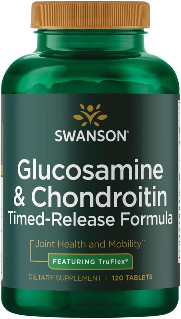 Swanson Timed-Release Glucosamin & Chondroitin Sulfat 750/600 Milligramme 120 Tabs