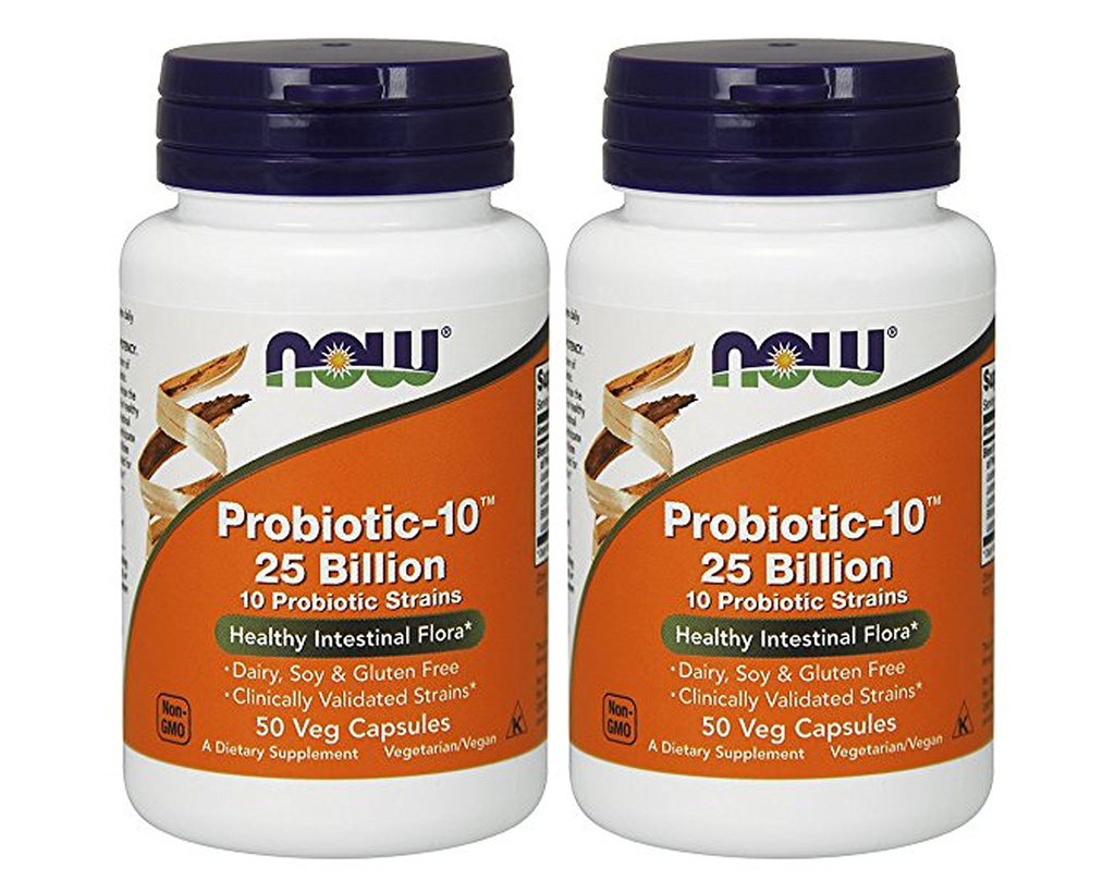 Maintenant Aliments Probiotic-10 25 milliards 50caps (2 bouteilles)