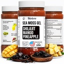 Biolore Wildcrafted Sea Moss Gel mit Shilajit - Mango Ananas 16 Unze - Flavored Sea Moss Gel mit essentiellen Vitaminen & Trace Minerals - Vegan Superfood - Made in USA, Gluten-Free, No Added Sugar