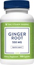Der Vitamin Shoppe Ginger Root 550MG, Ganze Kräuterergänzung, die Verdauung und Beruhigung unterstützt (100 Kapseln)