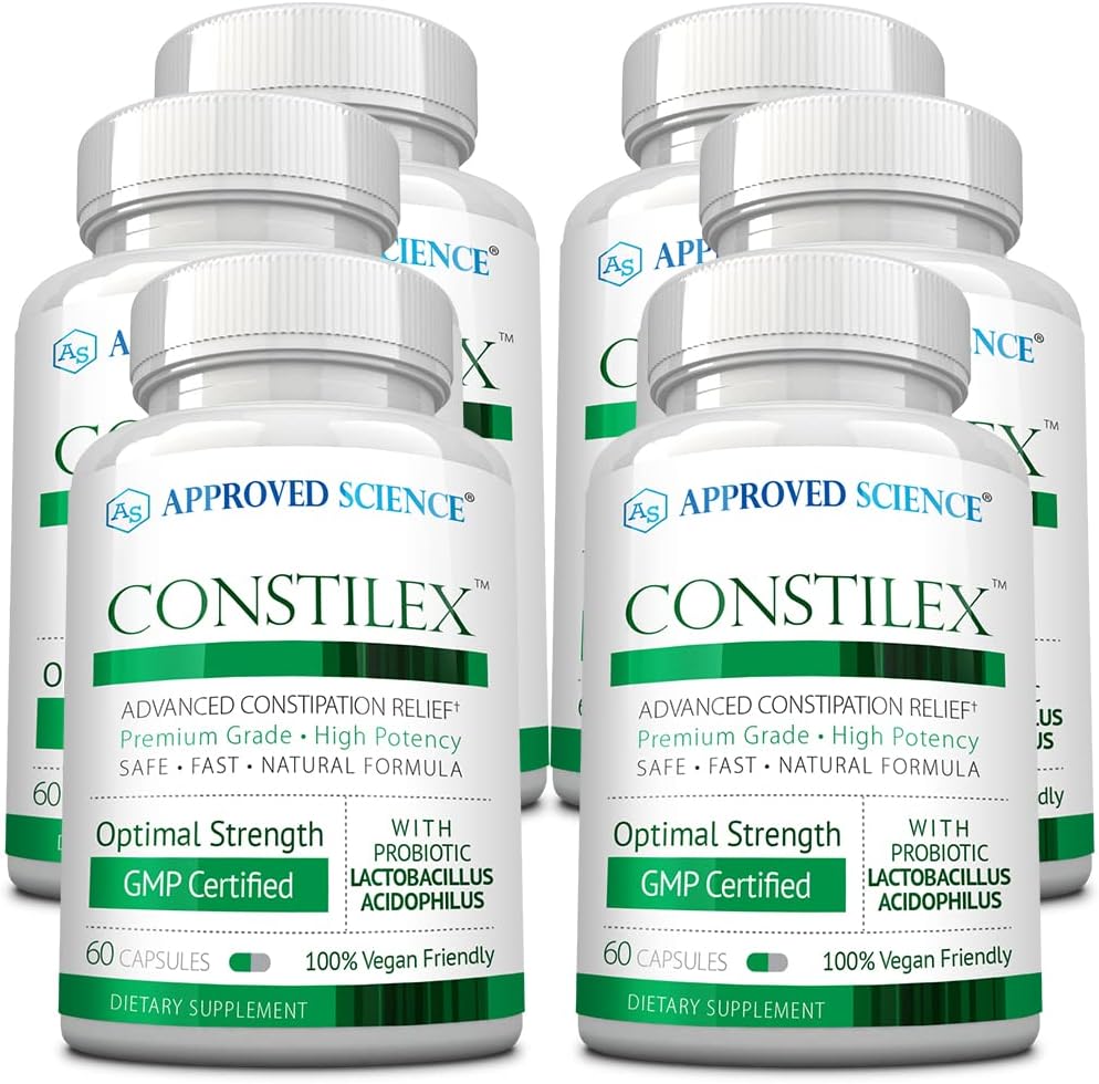 Genehmigte Wissenschaft Constilex - Rapid Constipation Relief & Support from Future Episodes - Fördert gesunde Ebenen der Bakterien und stärkt Darmflora - 6 Flaschen