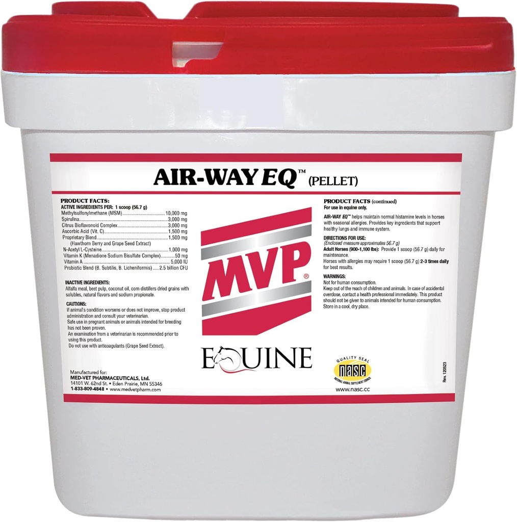 Air-Way EQ (20lb) unterstützt gesunde Lung-Funktion und saisonale Allergieunterstützung bei Pferden