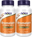 JETZT Ergänzungen, Bromelain (Natural Proteolytic Enzyme) 2400 GDU/g - 500 mg, Natural Proteolytic Enzyme*, 60 Veg Kapseln (Pack von 2)