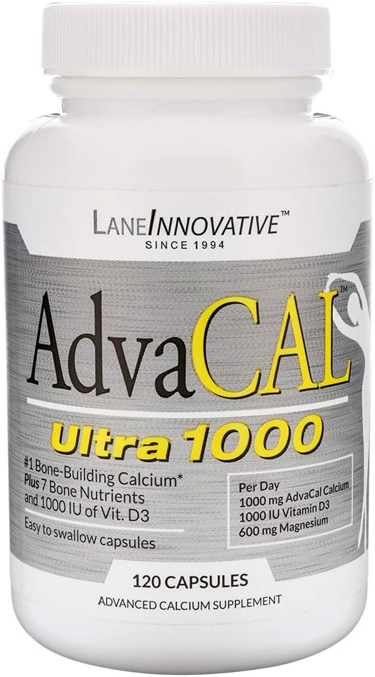 Lane Innovative - AdvaCAL Ultra 1000, Knochenbau Calcium, einschließlich Vitamin D3 und Magnesium, einfache Absorption (40 Servierungen)