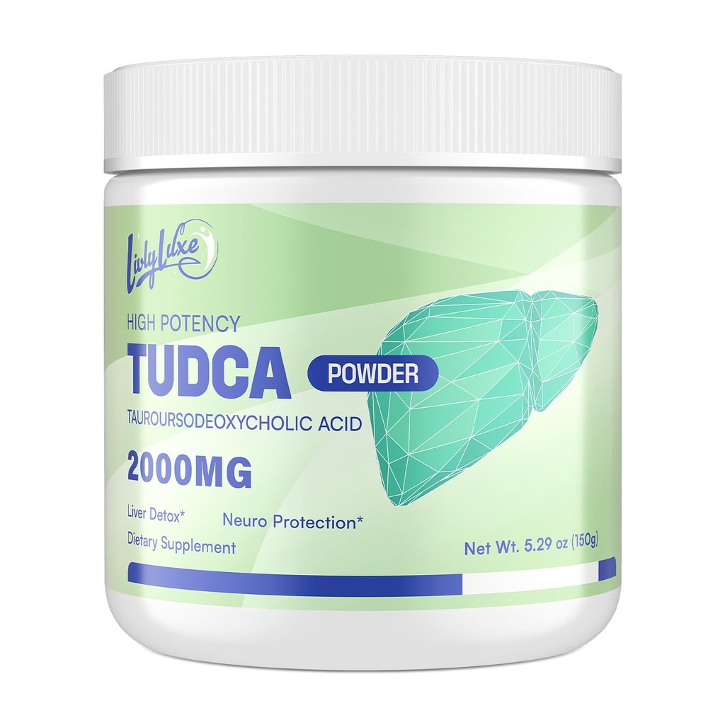 LivLyLuxe TUDCA Powder Liver Support Supplement – 2000mg High Absorption Liver Detox & Repair Support mit Milchdistel, Artischocke, Gallensalze, Ox Bile, Kräutermischung – 30 Portionen, Nicht-GVO
