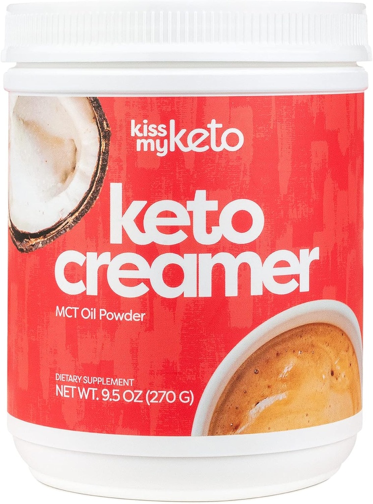 Kiss My Keto Creamer (Original, Unflavored) — Zero-Carb Keto Coffee Creamer + MCT Oil Powder C8 (9g) | Ketogenic Creamer für Kaffee & Tee, Keto Shakes | Glutenfrei, 30 Portionen (1 Packung)
