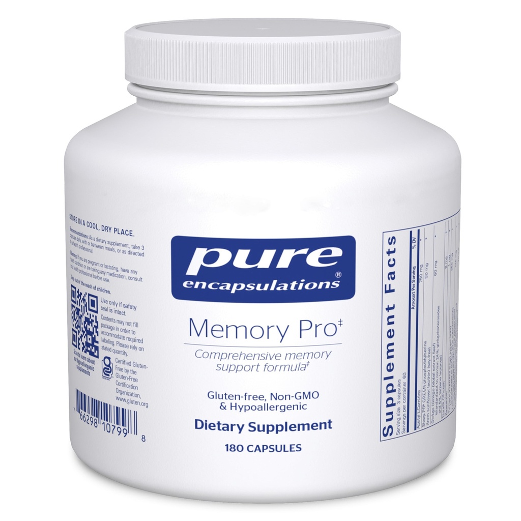 Pure Encapsulations Memory Pro | Umfassende Speicherunterstützung Formel | 180 Kapseln