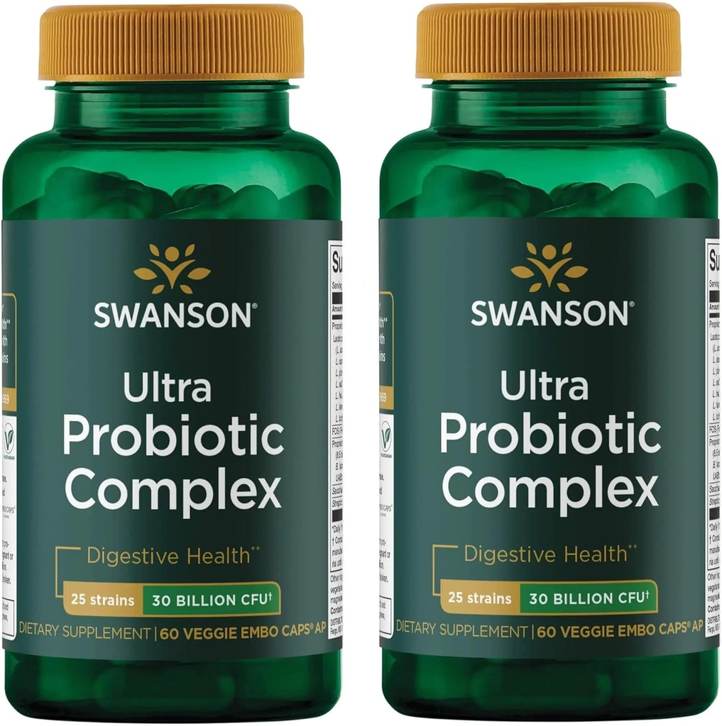 Swanson Ultra Probiotic Complex 30 Billion Cfu 60 Veg Kapseln (2 Packung)