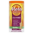 Metamucil Fiber, 4-in-1 Psyllium Fiber Supplement, Sugar Free Powder, Unflavored Drink, 114 Portionen (Packaging Mai Vary)