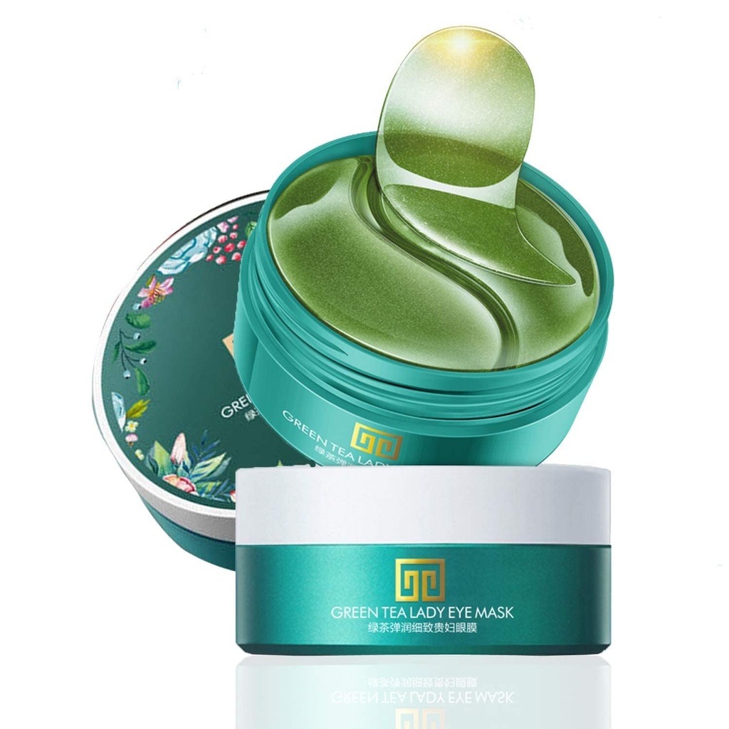 Under Eye Mask, Collagen Eye Mask 60 pcs, Green Tea Extract Under Eye Patches, Mask for Puffy Eyes, Undereye Dark Circles Treatments, Under Eye Pads, Anti-Wrinkle Gel Pads