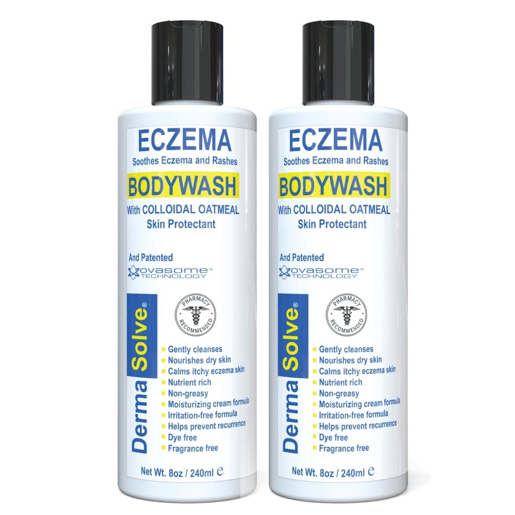 Dermasolve Eczema Relief Body Wash (2 Pack) | Protects, Moisturizes, and Repairs Skin - Kinder, Babys und Erwachsene - Steroid Free