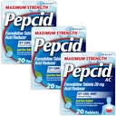 Pepcid AC Maximum Strength Heartburn Relief Tabletten, Verhindert & Relieves Sodbrennen & Säure Reflux Durch Säure Verdauung, 20 mg Famotidin, ICY Cool Mint Flavor, Multipack, 3 x 20 ct