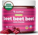 Beet Beet Beet Premium Nitric Oxide Booster & Pre Workout Superfood - Unterstützt Zirkulation, Herzgesundheit, & Stamina – USA Grown Beet Root Powder, USDA Organic (60 Portionen)
