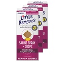 Kleine Heilmittel Steril Baby Saline Nasenspray und Tropfen, sicher für Neugeborene, um Stuffy und Dry Noses, 0.5 Fl Oz, Pack von 3 zu lindern