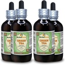 Grüner Tee (Camellia Sinensis) Glycerit, Organisch getrocknete Blätter Alkoholfreier Flüssigextrakt (Markenname: HerbalTerra, Proudly Made in USA) 4x4 fl.oz (4x120 ml)