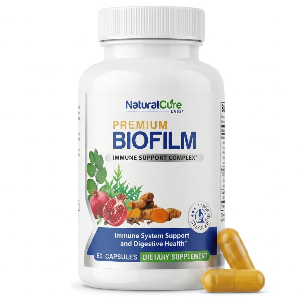 Biofilm Complex – Premium Biofilm Formel Botanicals & Kräuter | Biofilm Produkt für Verdauung & Immununterstützung | Vegan, Non-GMO, Gluten Free | Biofilm Defense & Gut Health Supplement