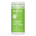 UpNourish Liposomal D3 K2 Vitamin 10000 IU D3 und K2 MK-7 200 mcg - 180 Vitamin D3 k2 (Vitamina D3 con K2) Mini Softgels - einfach zu schlucken K2 D3 Vitamin