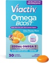 Viaktiv Omega 3 Fischöl Gummi. WPA DHA Ergänzung für Herz-Gesundheit und Gehirn-Gesundheit, 30 Zucker freie Gummy Vitamine, 1pc Servieren