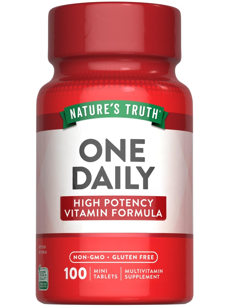 La vérité de la nature Une multivitamine quotidienne de 100 comprimés mini pour les hommes et les femmes de Supplément sans OGM et sans gluten
