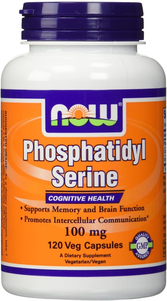 JETZT Lebensmittel Phosphatidyl Serin 100mg,(2 x 120) 240 Veg Kapseln