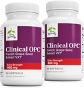 Terry Naturally Clinical OPC Extra Strength - Herz-Kreislauf-Gesundheits- &amp; Fokus-Unterstützung - Ergänzung mit Grape Seed Extract - Immununterstützungsergänzung - 60 Softgels (Pack von 2)