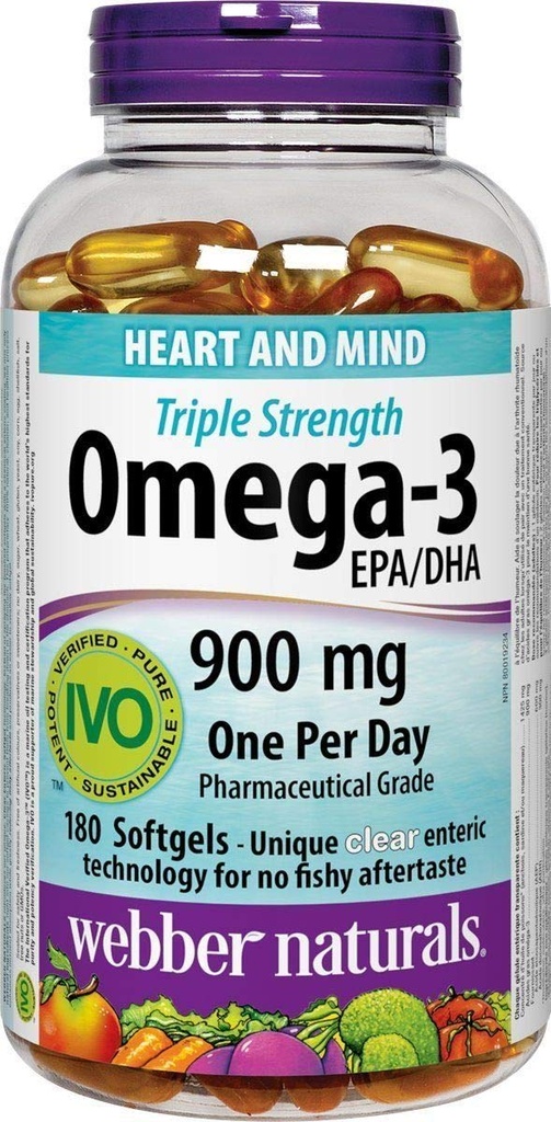 Webber Naturals Triple Strength Omega-3, 200 Softgels