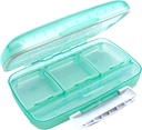 EZY DOSE Moisture-Proof Pill Case, Medizin Planner, Vitamin Organizer Box, Reisen-Freundlich, Latch-Closure, um Inhalte zu sichern, 8 Einzelteile von mehreren Größen mit strengen Siegel, groß, grün
