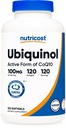 Nutricost Ubiquinol Softgels (120 Softgels | 100 mg pro Servierung) - Superior Absorption Antioxidans | Aktive Form von CoQ10 - Glutenfrei, Non-GMO