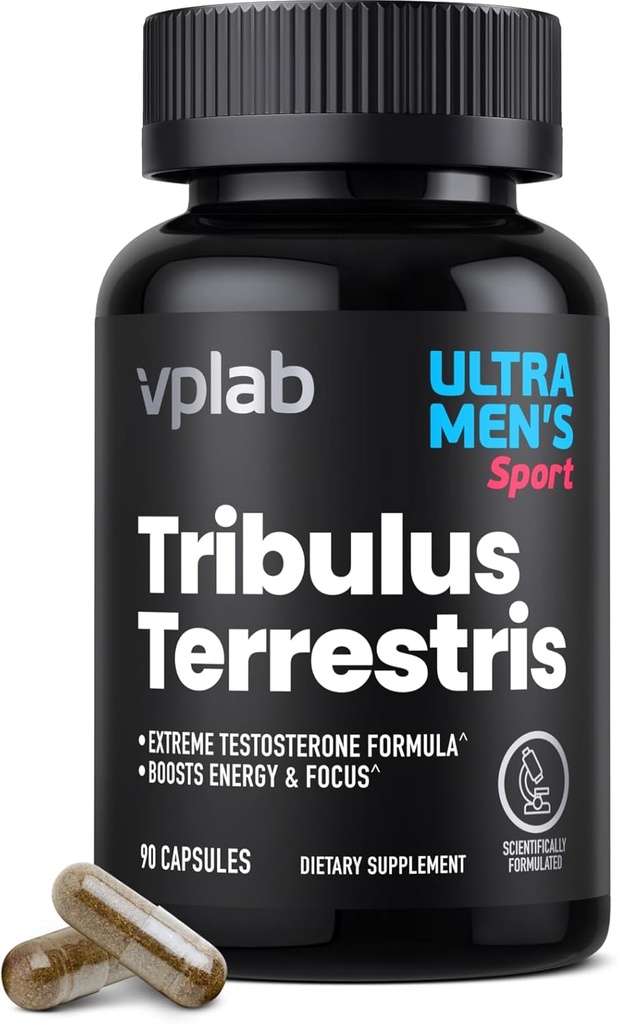 VPLab Ultra Men's Tribulus Terrestris - Tägliche Multivitamin-Ergänzung für Männer mit Tribulus Terrestris Extract und Zink - Unterstützt Levels & Immunsystem, 90 Kapseln