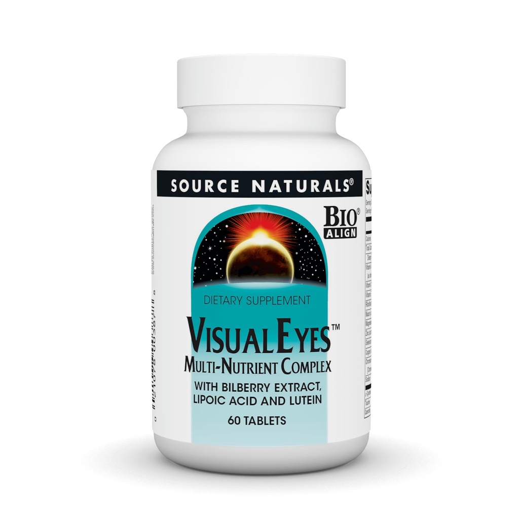 Quelle Naturals Visuelle Augen Nahrungsergänzung - Multi-Nutrient Komplex mit Bilberry Extrakt, Lipoic Acid und Lutein - 60 Tabletten