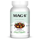 Magnésium B6 Mag 6 Magnésium Glycinate avec vitamine B6 Promouvoir la minéralisation saine des os, soutenir la fonction nerveuse et musculaire, métabolisme énergétique - non-OGM, végétalien, sans gluten, sans casher 60 capsules