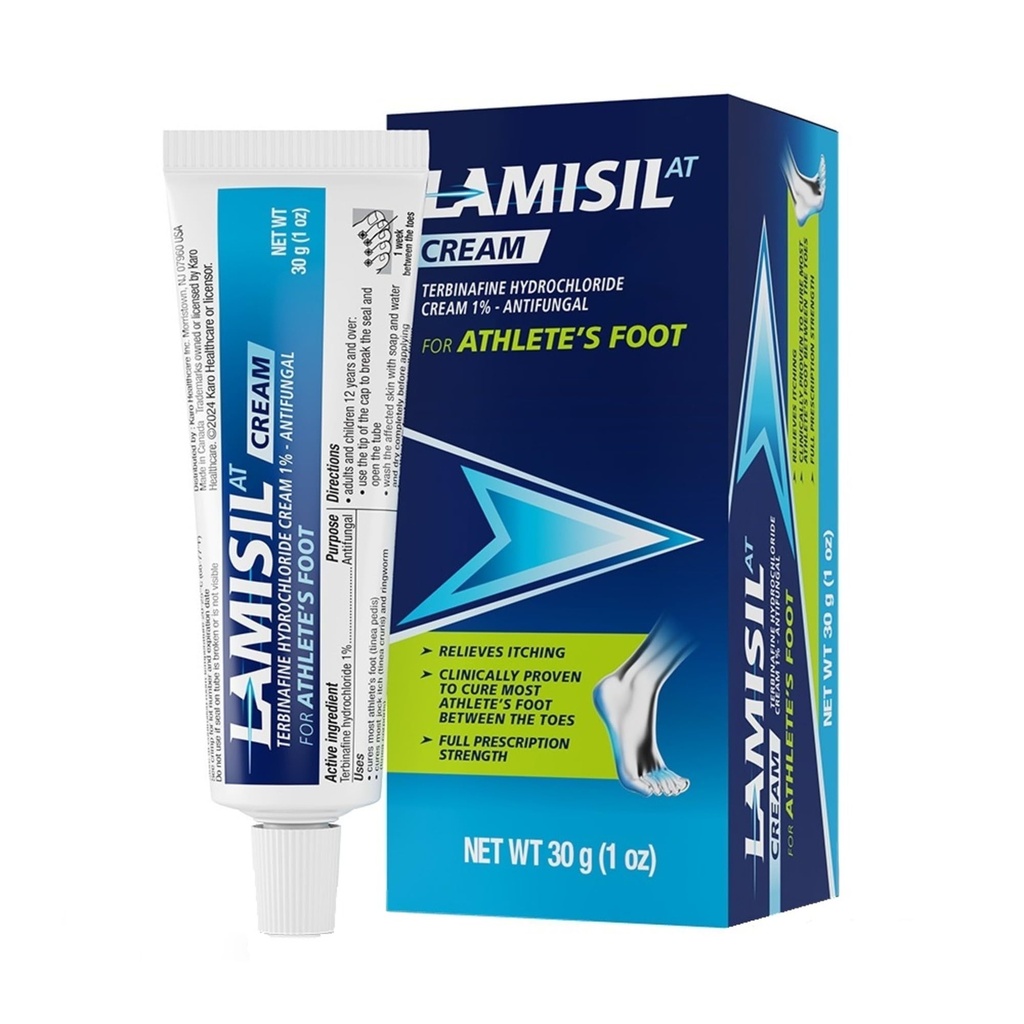 Lamisil 1 Woche Sportler Fußbehandlung, Antifungal Creme mit Terbinafine Hydrochlorid 1%, Fast Symptom Relief & Prävention Recurrence, 1 Unze (30 g)