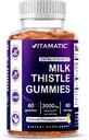 Vitamatic Milk Thistle Gummies- 10000 mg Äquivalent Per Serving (von 50:1 Extrakt 200 mg)- Leber Detox & Antioxidans Gesundheit - Min. 80% Silymarin Flavonoids - 60 Pectin Based Gummies