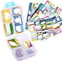 1Pack Travel Pill Organizer - 10 Komponenten Pille Case, Kompakte und tragbare Pille Box, Perfekt für On-The-Go Storage, Pillenhalter für Geldbeutel (Weiß mit 156 Aufklebern)