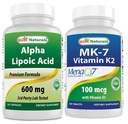 Best Naturals Alpha Lipoic Acid 600 mg & Vitamin K2 (MK7) mit D3