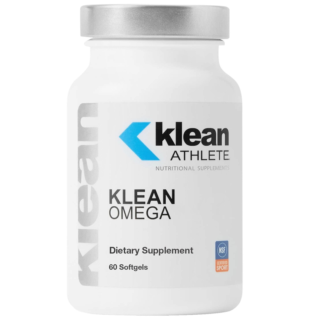 Klean Athlete Klean Omega | Pure Fish Oil in Triglycerid Form zur Unterstützung von Herz-Kreislauf-, Neuro- und Gelenkgesundheit | NSF zertifiziert für Sport | 60 Softgels