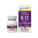 Source supérieure Pas de shot vitamine B12 méthylcobalamine (5000 mcg), B6, acide folique, Dissolve rapide comprimés sublinguals, 60 Ct, Augmenter l'énergie, coeur sain, stimuler le métabolisme, soutien du stress, non-OGM