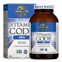 Jardin de la vie Vitamine Code Multivitamine pour les hommes - 240 Capsules, Vitamines pour les hommes, Mélange de légumes de fruits et probiotiques pour l'énergie, le cœur, la santé de la prostate, Multivitamines pour les hommes végétariens