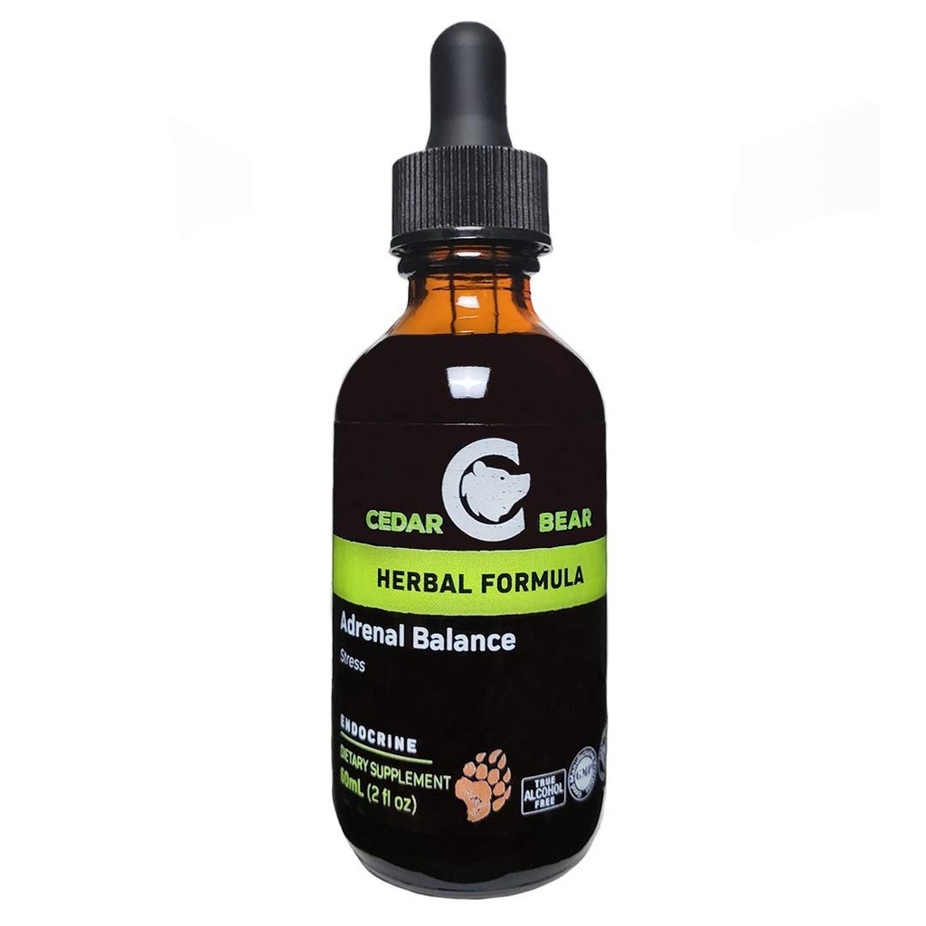 Cedar Bear Adrenal Balance - Flüssige Kräuterergänzung mit Adaptogenen, die Fatigue, Stress und Energie erhöhen 2 fl oz / 60 ml (1 Unit)
