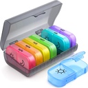 AUVON Extra große Pillen Box Organiser 7 Tag 2 Mal pro Tag, Gleich-Side Open Weekly AM Pill Case für die Ease der Verwendung, Datenschutz Tablet-Organisator für Medikamente / Vitamine / Ergänzungen /Fische Öle