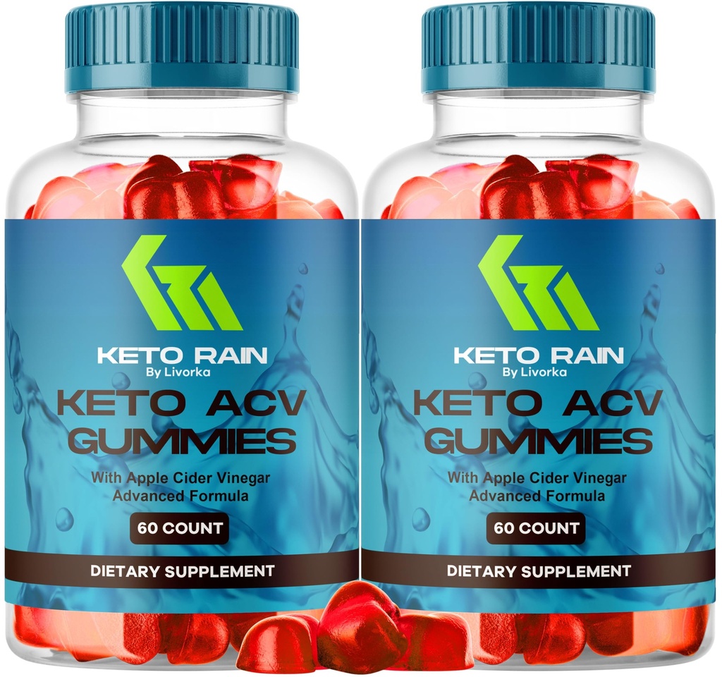 (2 Pack) Keto Rain Gummis - Keto Rain Advanced ACV Gummys, Keto Rain ACV Gummy 1050MG - All Natural Keto Rain Apple Cider Essig, KetoRain ACV Gummys, 120 Gummis für 2 Monate