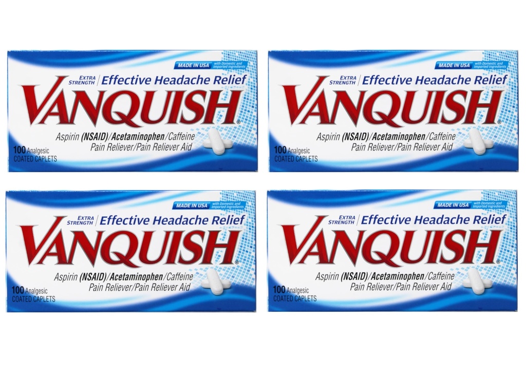 Vanquish Extra Strength Pain Reliever Caplets, 4 Zähler