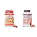 SmartyPants Gommies multivitamines organiques pour enfants: Probiotiques, Oméga 3 (ALA), Vitamine D3, C, Vitamine B12 et Gommies multivitamines pour femmes: Oméga 3 Huile de poisson (EPA/DHA), Méthylfolate, CoQ10
