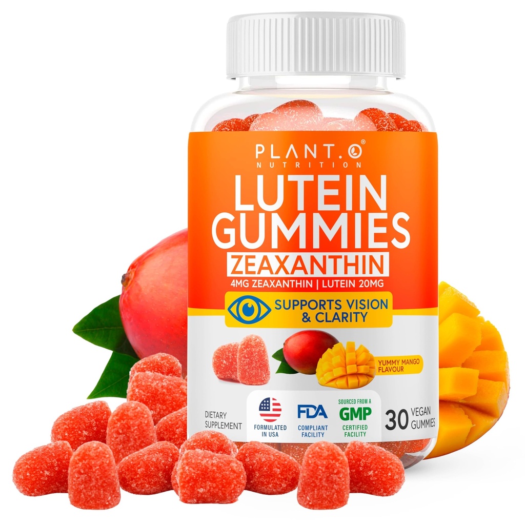 Lutein & Zeaxanthin Gummies - Delicious Vegan Augengesundheit Vitamine klinisch studierte 20mg Lutein und Zeaxanthin für Vision Clarity Dry Eye Relief und Blue Light Support