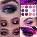 BINGBRUSH 12 Farben Glitter Purple Pink Günstige Eyeshadow Makeup Palette,Bright High Pigmented Metallic Shimmer Rainbow Bunt gedrückt Augenschatten Make-up Set für Mädchen