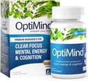 Optimind Bacopa Monnieri Brain Supplement für Speicher und Fokus, Nootropics with Phosphatidylserine, Huperzine A, Non-GMO, Klinisch untersuchte Inhaltsstoffe, 32 Kapseln