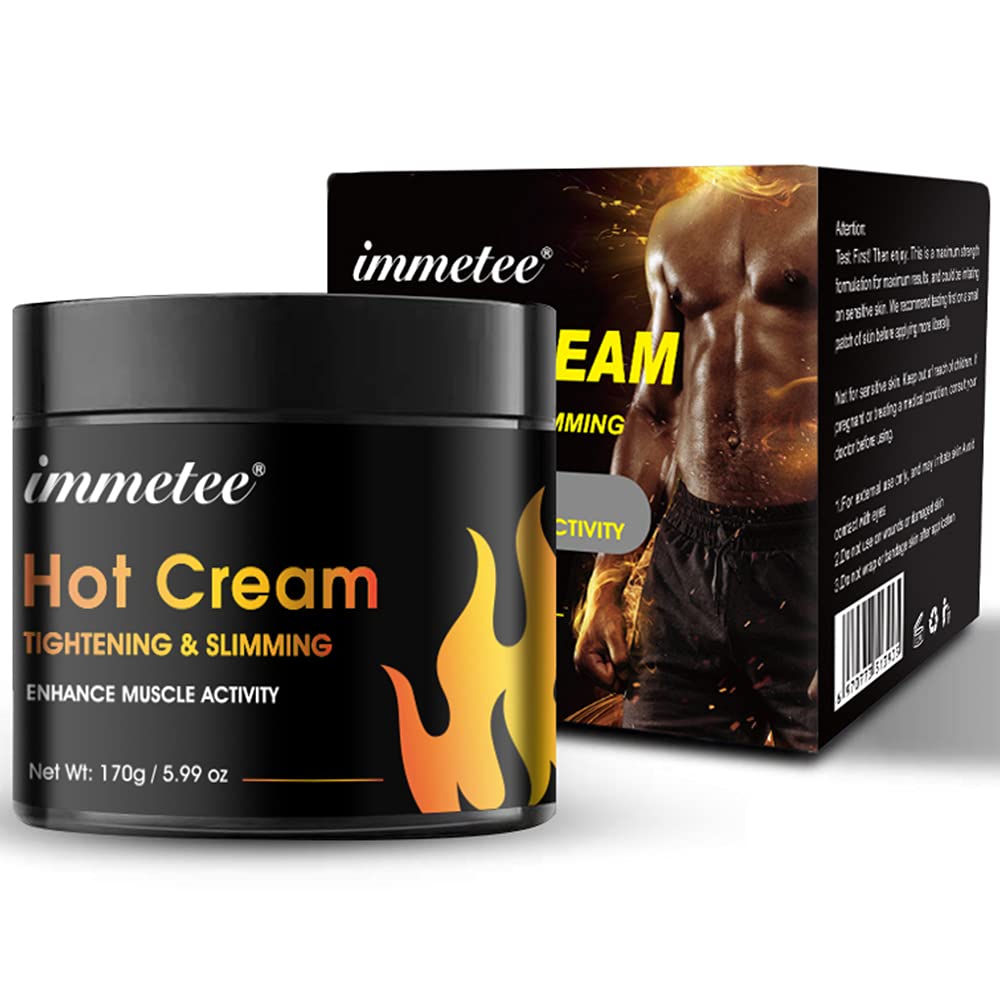 Heiße Creme für Belly Fat Burner, Hot Cream Cellulite und Fat Burner, Sweat Fat Burning Gel, Workout Enhancer für Shaping Waist, Bauch und Gesäß Slimming Cream für Männer und Frauen-170g