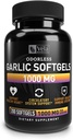 Odorless Knoblauch Ergänzung | 1.000 mg pro Servieren | Unterstützung Herz Gesundheit, Zirkulation und Immunsystem | GMP Zertifiziert, Non-GMO, 3. Partei Getestet | 200 Kapseln
