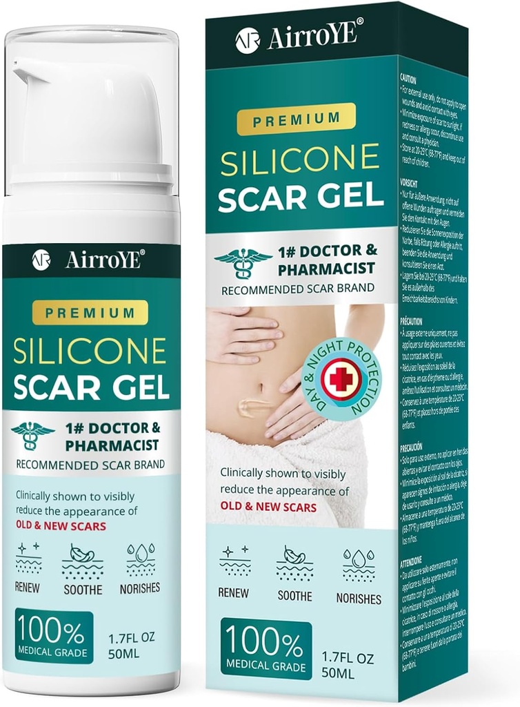 Silikon Narbengel für Stretch-Marke: 100% Silikon Narbencreme - Neue alte Haut Narben 50g entfernen